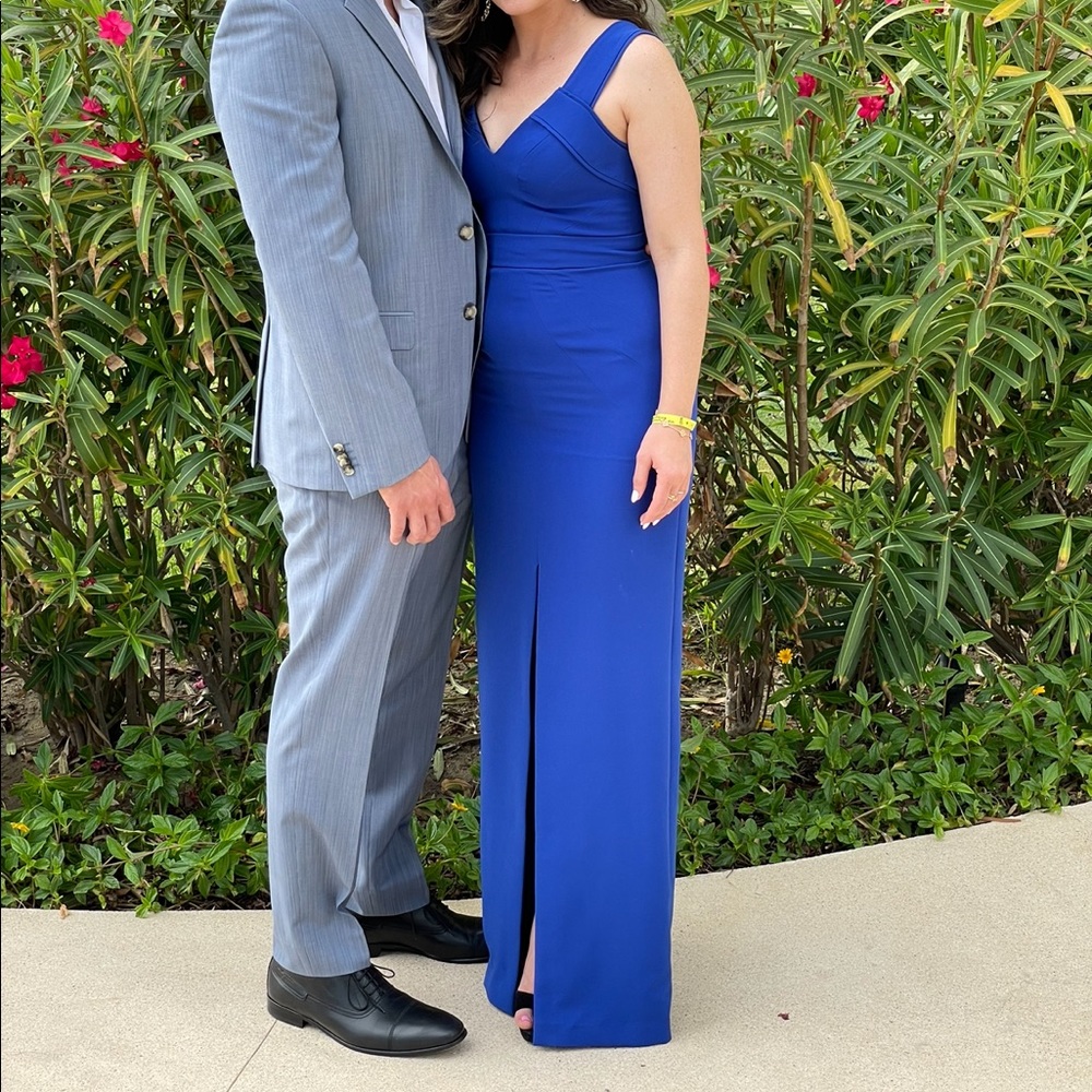 Blue evening dress